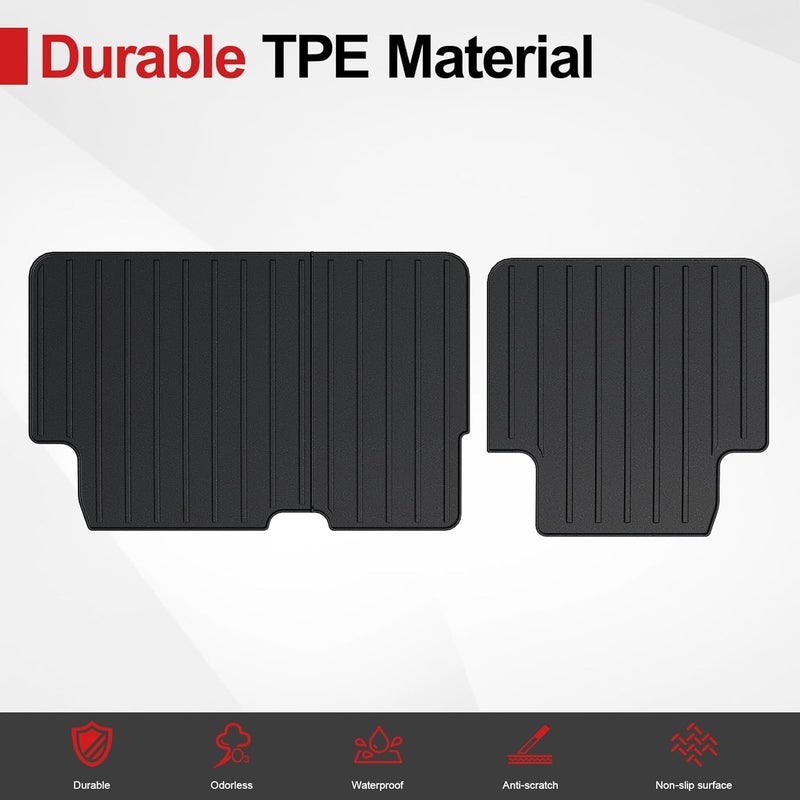 HOUCLEMIC Kick Mats for 2016-2022 Honda Pilot 8 Passengers (No Elite Models) Car Mat Accessories, 2nd Kick Mats for 2022 Honda Pilot Accessories - Image 4